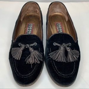 Cole Haan Formal Black Velvet Loafers Size 6B